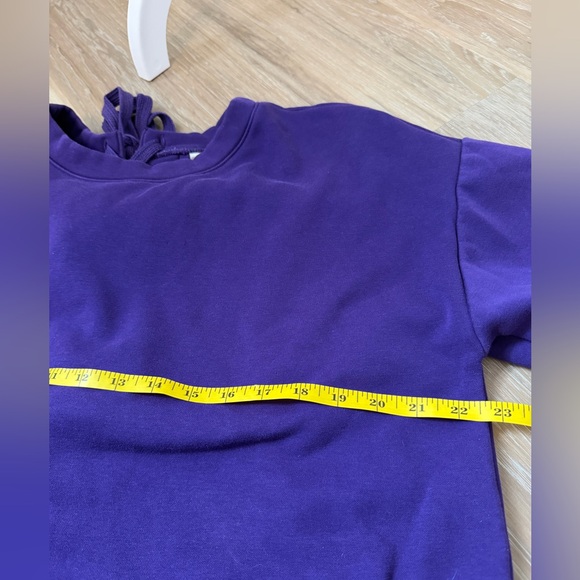 Fabletics Women's Size L Purple Nina Lace-Back Pullover Activewear Sweatshirt - Picture 7 of 9
